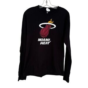 Fanatics Miami Heat Dwyane Wade Basketball Long Sleeve Tshirt Men's Medium Black